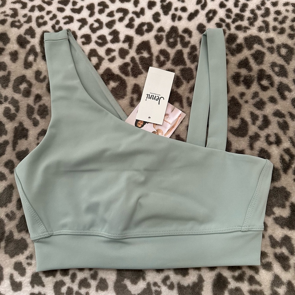 Jenni Style Not Size Asymmetrical Bra in Dusty Jade Size Small